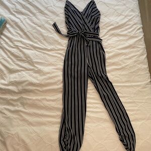 Striped jumpsuit